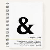 Ampersand Minimal Black Typografy Notizblock (Vorderseite)