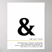 Ampersand Minimal Black Typografy Poster (Vorne)