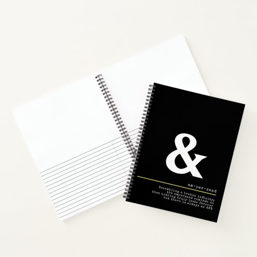 Ampersand Minimal White Typografy Poster Notizblock (Innenseite)