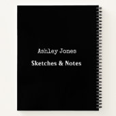 Ampersand Minimal White Typografy Poster Notizblock (Rückseite)