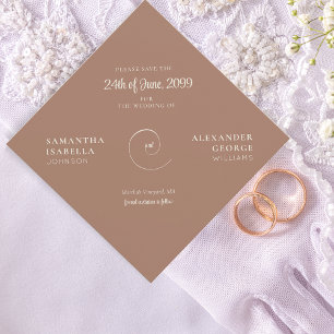 Ampersand-Minimalist-Mocha-Mousse-Timeless-Hochzei Save The Date