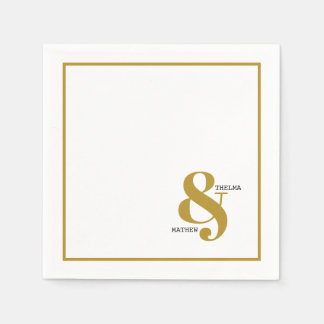 Ampersand mit Namen Wedding Napkins Serviette