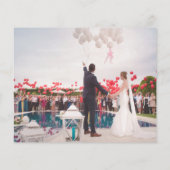 Ampersand Modern Foto Wedding Dankeschön Card (Rückseite)