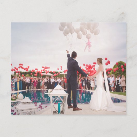 Ampersand Modern Foto Wedding Dankeschön Card (Rückseite)