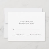 Ampersand Monogram Black and White Wedding RSVP (Vorderseite)