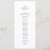 Ampersand Monogram Black & White Wedding Programm (Rückseite)