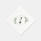 Ampersand Monogram Couple Initials Wedding Serviette (Ecke)