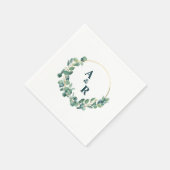 Ampersand Monogram Greenerenerals Initials Wedding Serviette (Ecke)