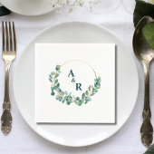 Ampersand Monogram Greenerenerals Initials Wedding Serviette