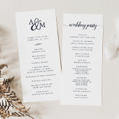 Ampersand Monogram-Hochzeitsprogramm Programm
