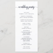 Ampersand Monogram-Hochzeitsprogramm Programm (Rückseite)