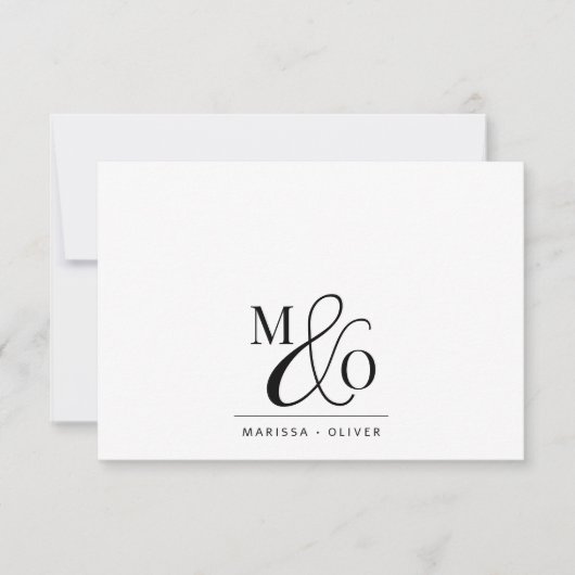 Ampersand Monogram Mitteilungskarte (Vorderseite)