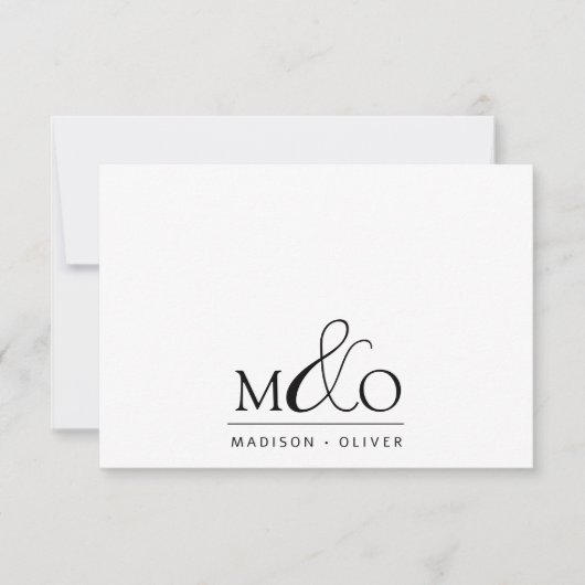 Ampersand Monogram Note Card Mitteilungskarte (Vorderseite)
