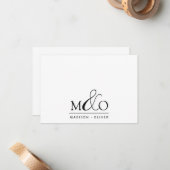 Ampersand Monogram Note Card Mitteilungskarte (Vorderseite/Rückseite Beispiel)