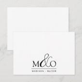 Ampersand Monogram Note Card Mitteilungskarte (Vorne/Hinten)