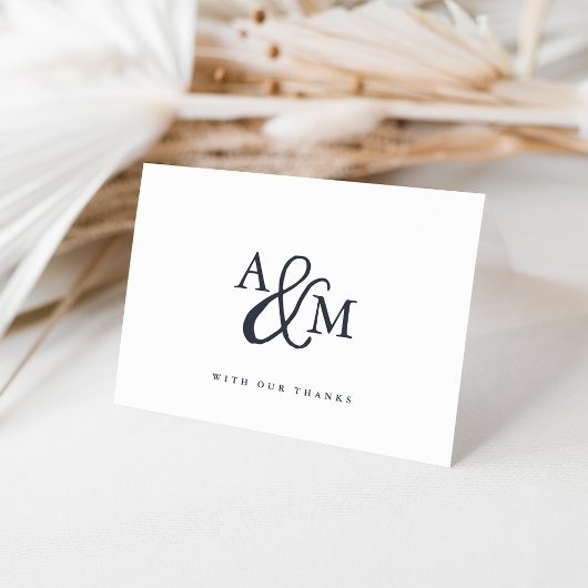 Ampersand Monogram Personalisiert Wedding Vielen D Dankeskarte