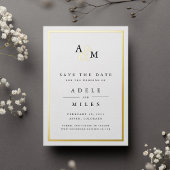 Ampersand Monogram Save the Date Card Folieneinladung