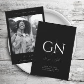 Ampersand Monogram Schwarz-weißes Foto Modernes Sk Save The Date