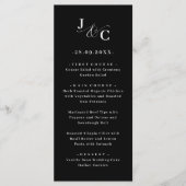 Ampersand Monogram Wedding Menu Menükarte (Vorderseite)