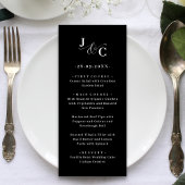Ampersand Monogram Wedding Menu Menükarte