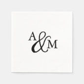 Ampersand Monogram Wedding Serviette (Vorderseite)