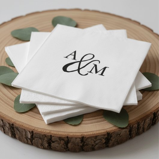 Ampersand Monogram Wedding Serviette