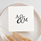 Ampersand Monogram Wedding Serviette