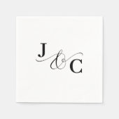 Ampersand Monogram Wedding Serviette (Vorderseite)