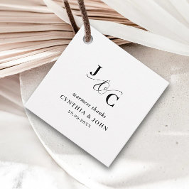 Ampersand Monogram Wedding Vielen Dank Geschenkanhänger