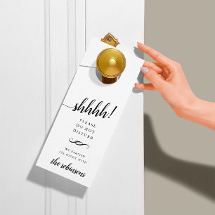 Ampersand Monogram Wedding Welcome/Do Not Disturb Türanhänger