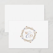 Ampersand Monogram Wedding Wildblume Mitteilungskarte (Vorne/Hinten)