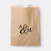 Ampersand-Monogramm-Gastgeschenk Hochzeit Geschenktütchen (Vorderseite)