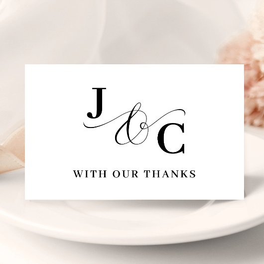 Ampersand Monogramm Personalisierte Hochzeit Dankeskarte