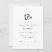 Ampersand-Monogramm-Save the Date-Karte Save The Date (Vorderseite)