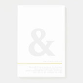 Ampersand-Muskeln Minimale Typografie Post-it Klebezettel (Vorderseite)