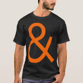 Ampersand - Orange auf dunkel T-Shirt (Vorderseite)