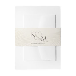 Ampersand Palm Leaf Beach Tropical Branch Einladungsbanderole