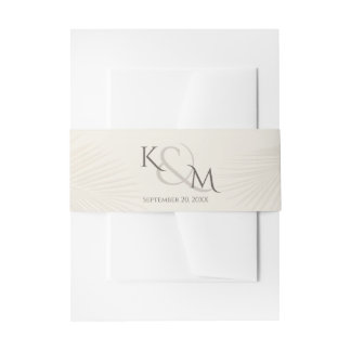 Ampersand Palm Leaf Beach Tropical Branch Einladungsbanderole