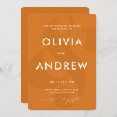 Ampersand Pastel Mustard Yellow Wedding Einladung (Vorne/Hinten)