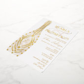 Ampersand Perlen & Prosecco Brautparty Gold Folieneinladung (Gedreht)