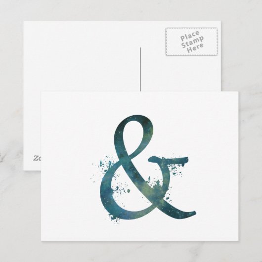 Ampersand Postkarte (Vorne/Hinten)