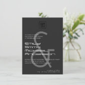 AMPERSAND Probe Dinner FOTO Hochzeit Einladungen (Stehend Vorderseite)