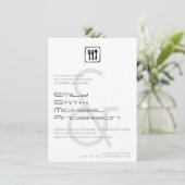 AMPERSAND Probe Dinner FOTO Hochzeit Einladungen (Stehend Vorderseite)