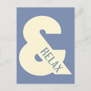 Ampersand Relax Minimalistisch Feiertagspostkarte