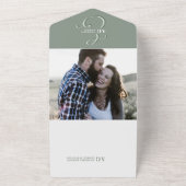 Ampersand Sage Green Wedding alle in einer Einladu All In One Einladung (Außenbereich)