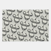 Ampersand Schildtypografie spielend Schwarz & Grau Geschenkpapier Set (Vorderseite 3)