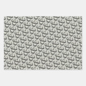 Ampersand Schildtypografie spielend Schwarz & Grau Geschenkpapier Set (Vorderseite 2)