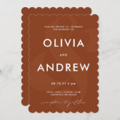 Ampersand Schokolade Braun Einladung zur Hochzeit (Vorne/Hinten)