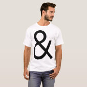 Ampersand - Schwarz auf Licht T-Shirt (Vorne ganz)
