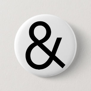 Ampersand - Schwarz Button